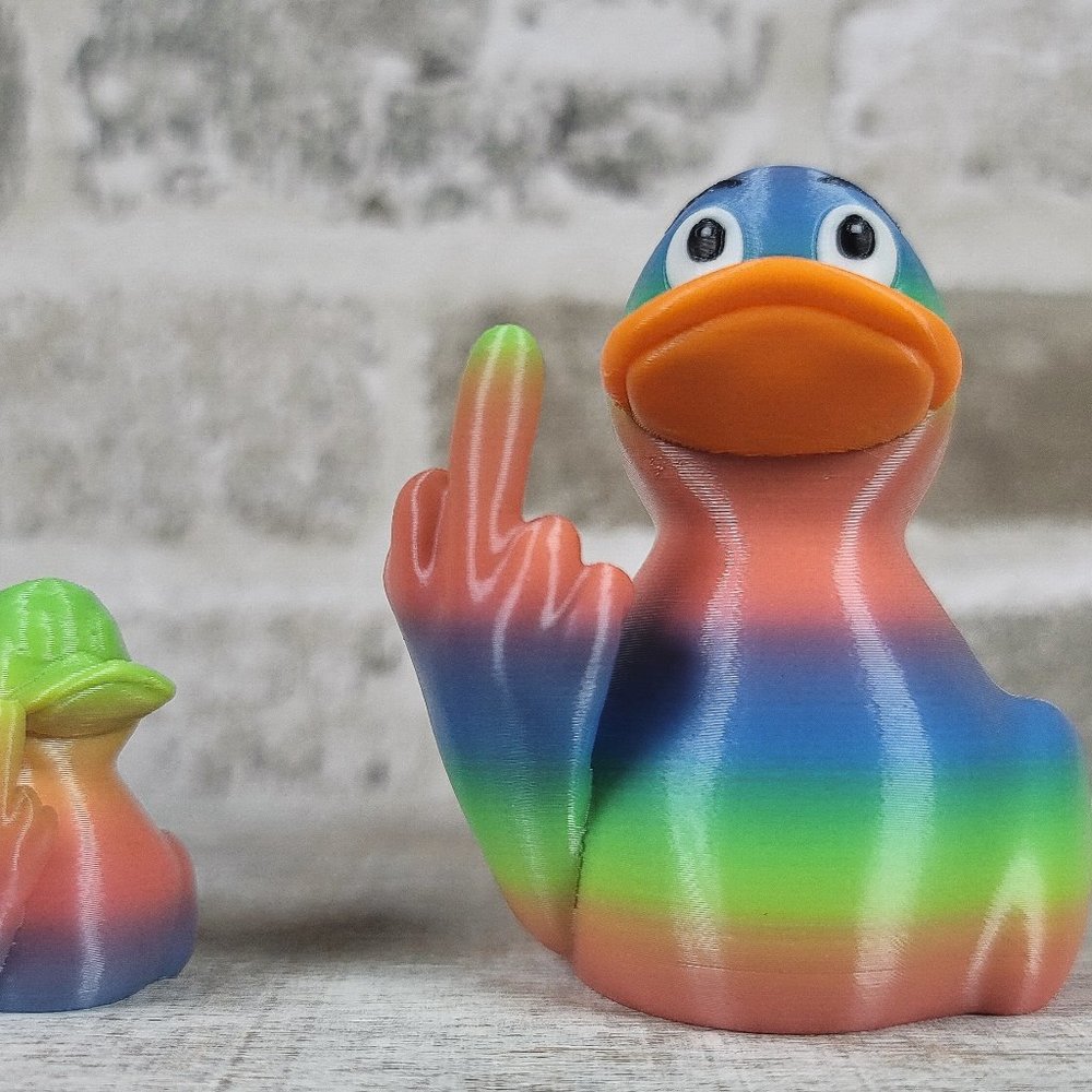 Duck You Middle Finger Duck | Gag Gift | Fun Desk Toy | Unique Gift | 3D Printed - Picture 8 of 12